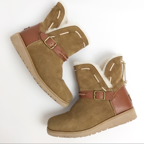 UGG Other - UGG | Chestnut Leather Kids Tacey Pull-On Boots 4